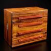 wood countertop decorative spice cabinet
