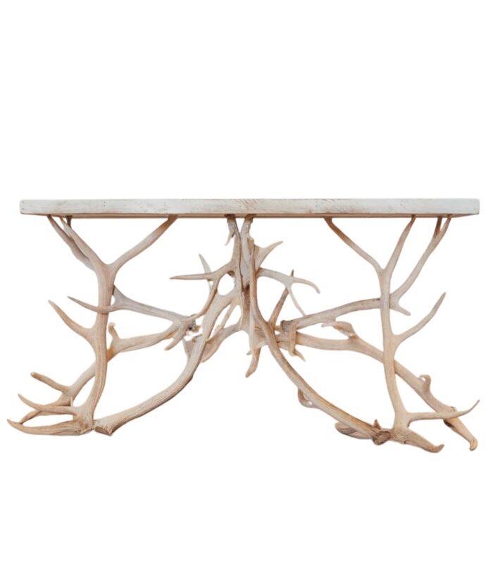 Elk antler console table