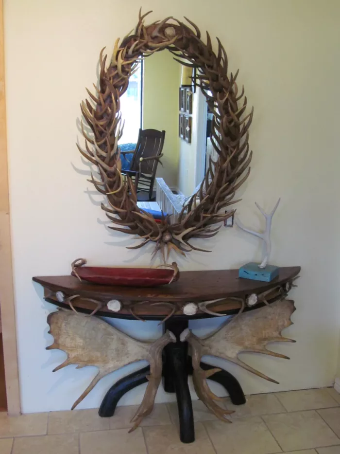 oval antler mirror 2