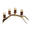 pillar candle antler candelabra