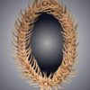 antler mirror oval