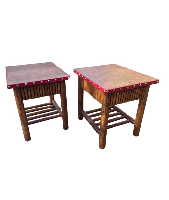 New West wood end tables with shelf