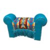 Turquoise Leather and Pendleton bench