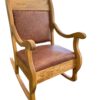Country rocker light stain, distressed brown leather