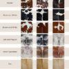 Cowhide ottoman color options