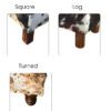 Cowhide Ottoman Leg Options