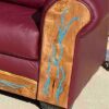 mesquite wood with turquoise inlay