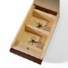 Wood fly tying cabinet hook and bead bins