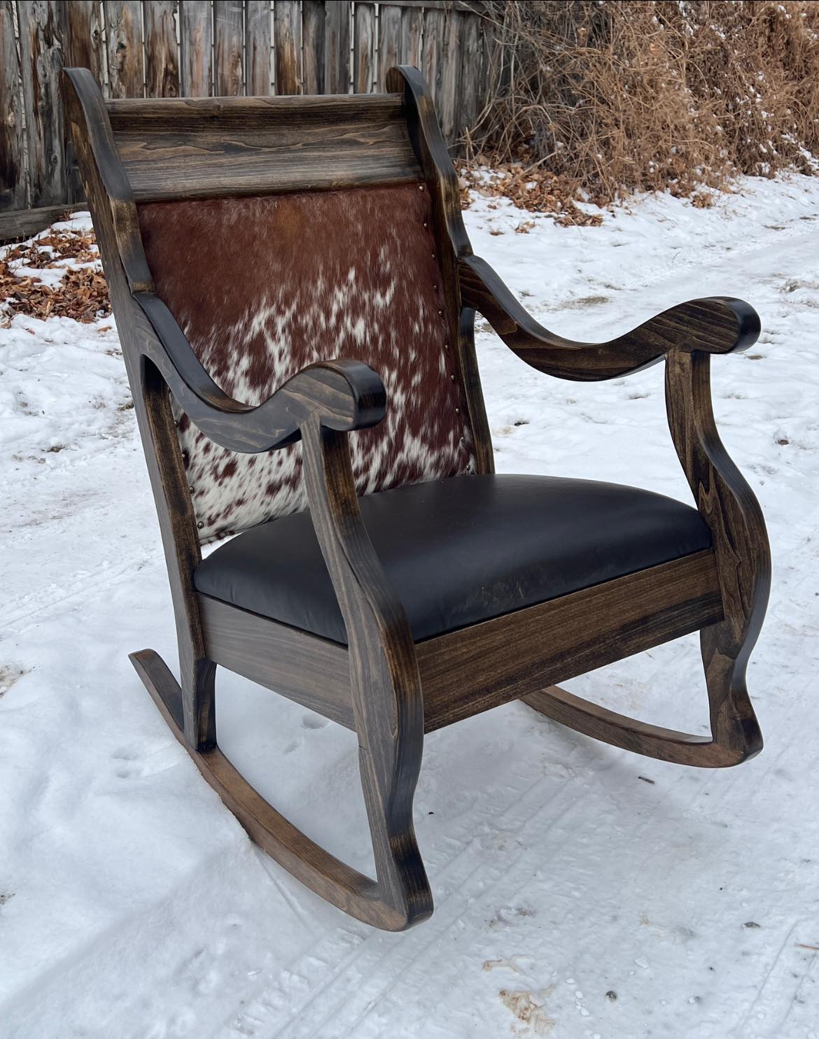 Cowhide Rocking Chair