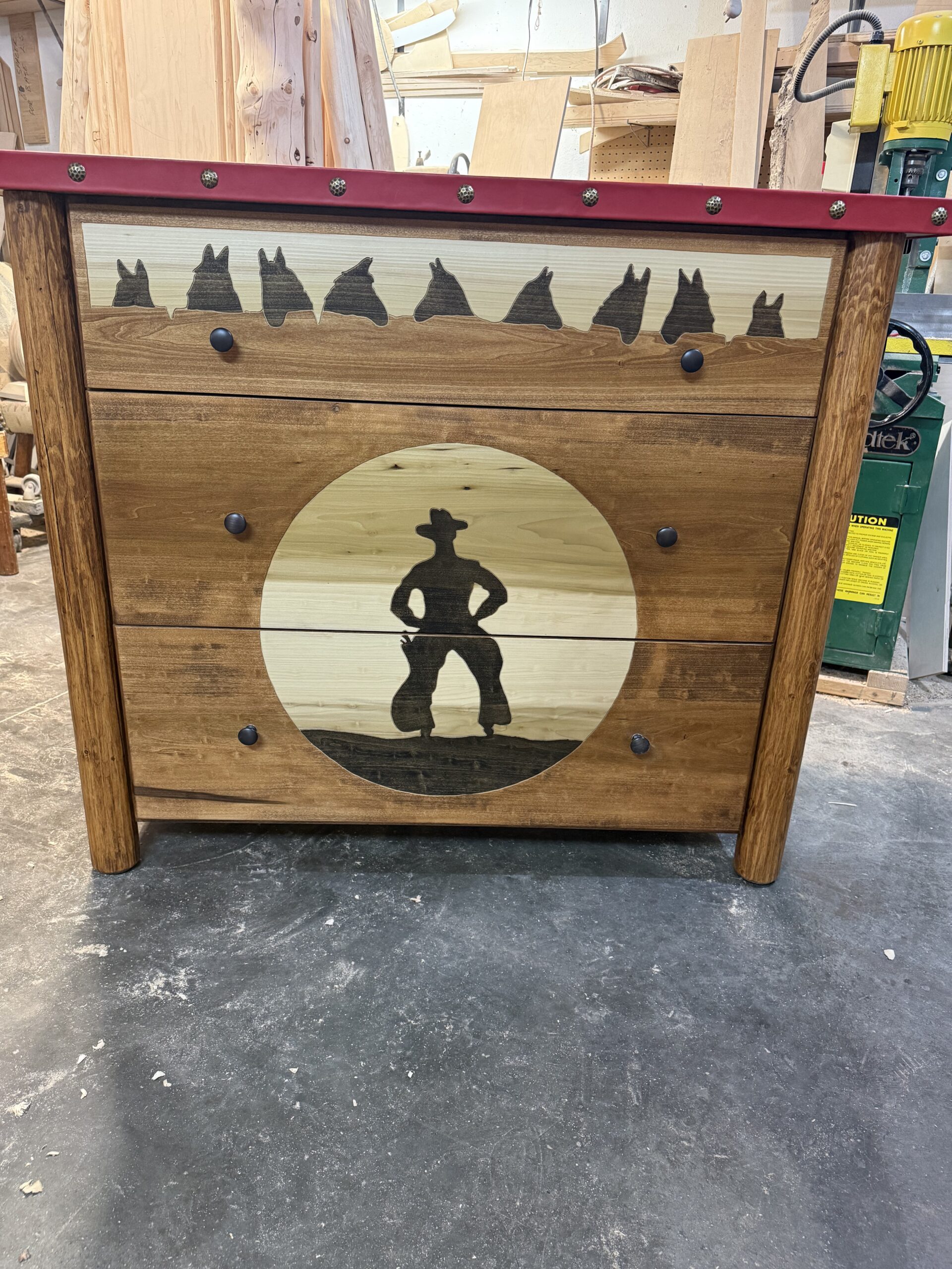 Cowboy Sunset & Horse Silhouette 3-Drawer Dresser - Image 8